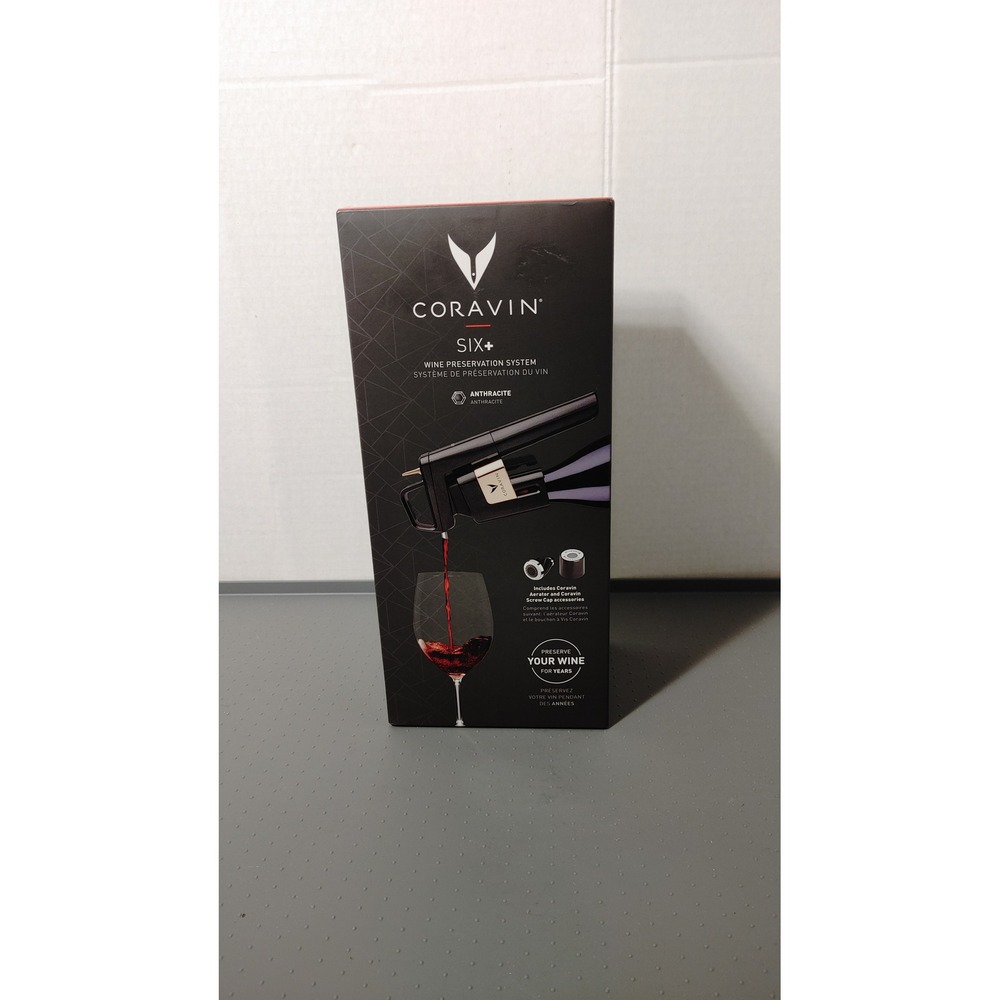 Coravin Timeless Six+ Wine Preservation System Anthracite New Sealed Luxury Gift